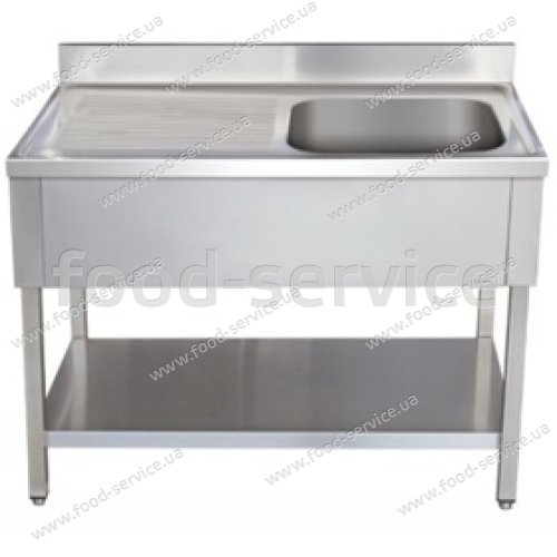 Стол-мойка слева Berg 1200х600х850 с полкой